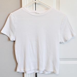 NEVER WORN White Fitted Crop Top Size-L